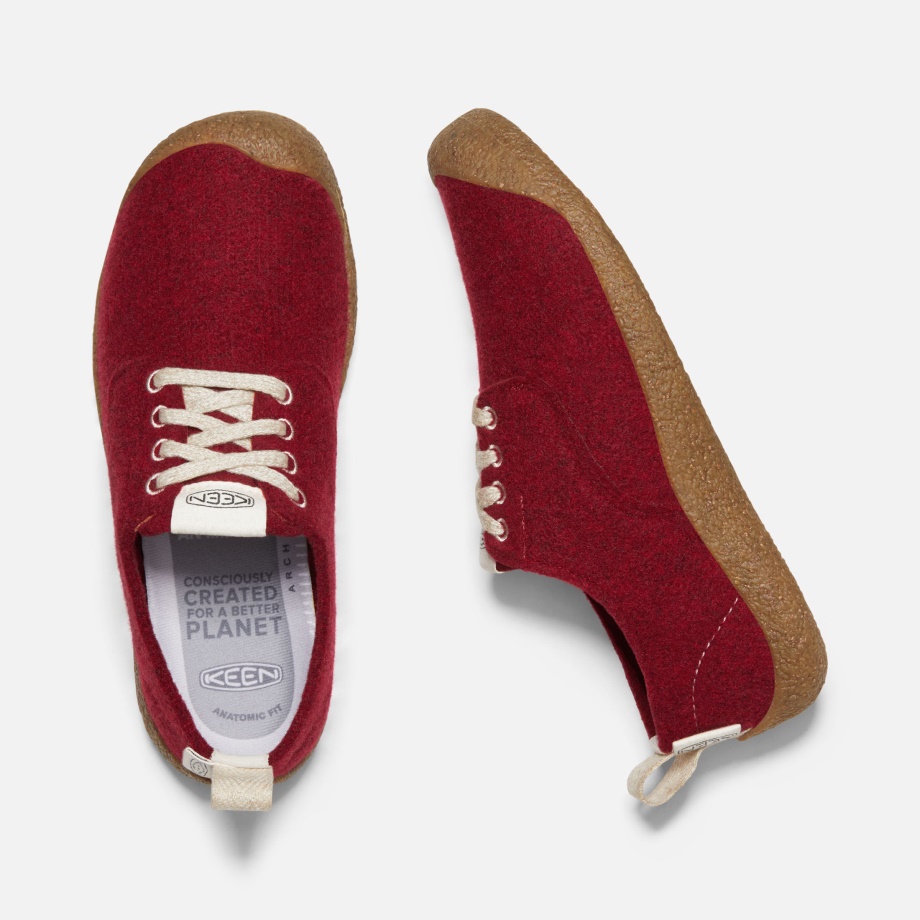 Women's Mosey Derby Shoe Keen Red Felt-Birch