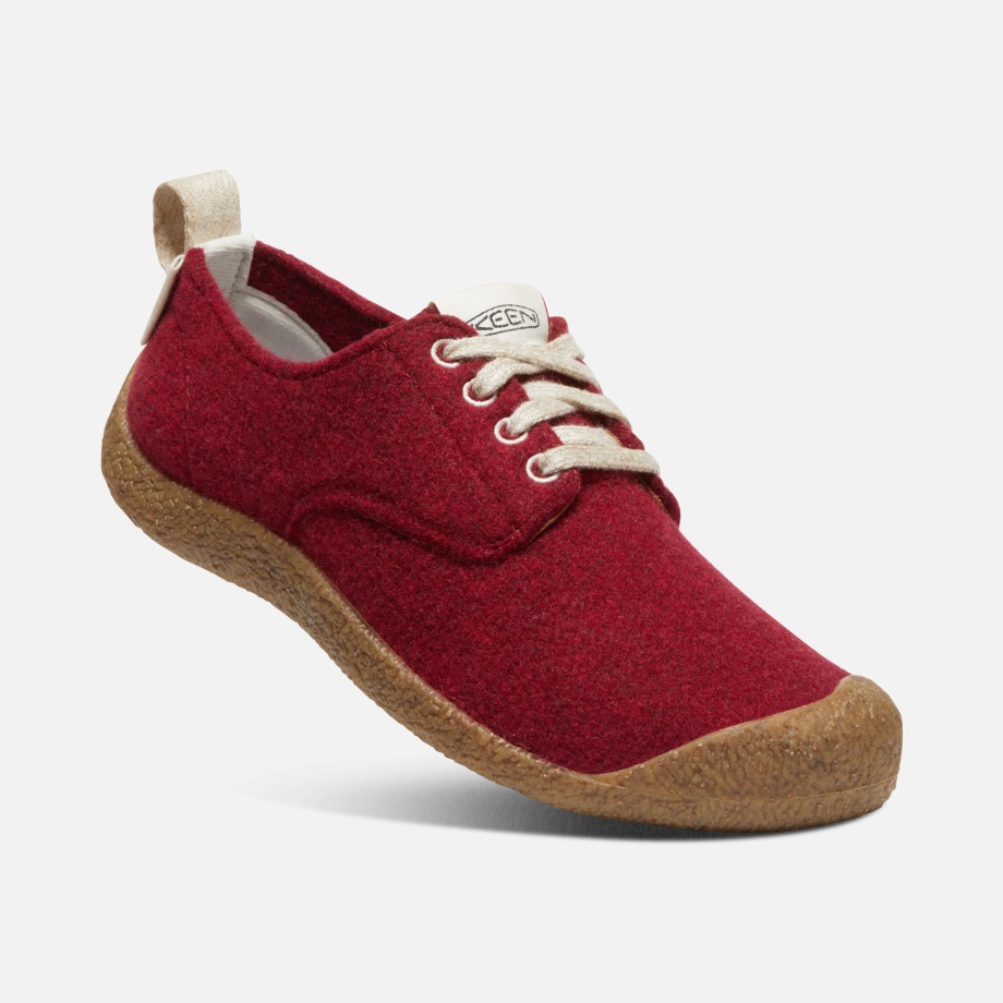 Women's Mosey Derby Shoe Keen Red Felt-Birch