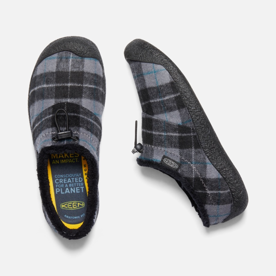 Women's Howser III Slide Black Plaid-Black Keen