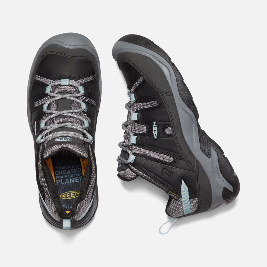 Keen Women's Circadia Waterproof Shoe Black-Cloud Blue