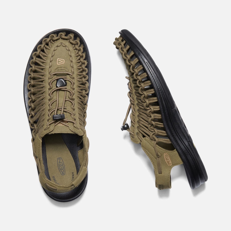 Men's UNEEK Dark Olive-Brown Sugar Keen