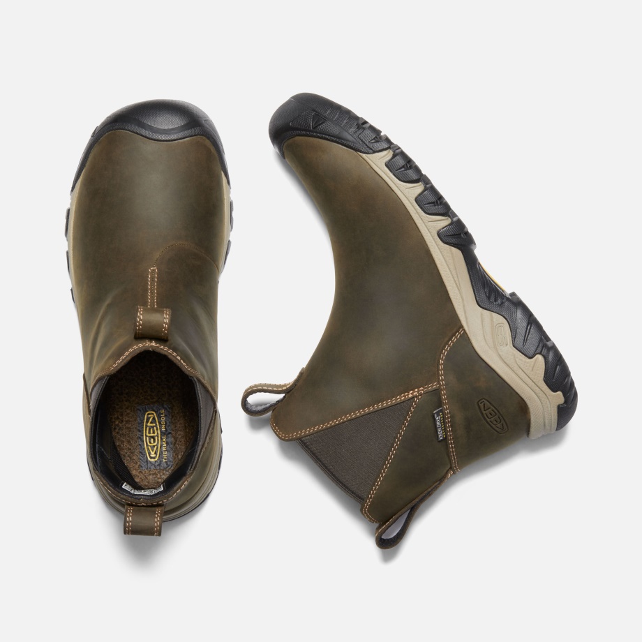 Keen Women's Greta Waterproof Chelsea Olive-Timberwolf