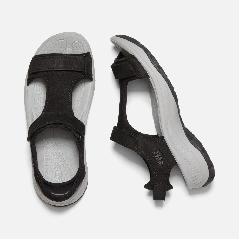 Women's Astoria West T-Strap Leather Sandal Black Leather Keen