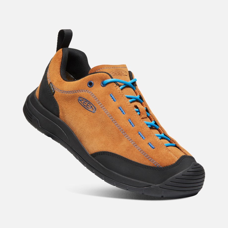 Men's Jasper II Waterproof Suede Leather Trainers Pumpkin Spice-Black Keen